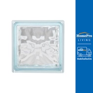 HomePro อิฐแก้ว 19X19X8 ซม. พริ้วแก้ว NEXT สีใส แบรนด์ ช้างแก้ว