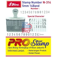 Shiny Manual Number Stamp N-314 / N 314 / 5mm 14digit