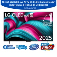 LG OLED48C5PSA 48 INCH OLED EVO AI 4K SMART TV - 3 YEARS SINGAPORE WARRANTY - 48C5 - 2025 MODEL - NE