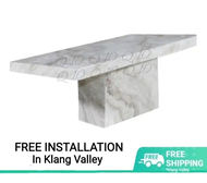 Q 10  7 Feet Marble Dining Table / 8 Seater Marble Dining Table / Marble Kitchen Island / Marble Din