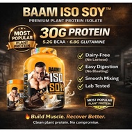 🎉 BAAM 🎉 Iso Soy Protein Isolate 5lb/2.27kg. 30g Protein. Flavor : Chocolate.