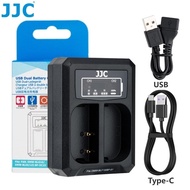 JJC Camera Battery Charger Dual Slot USB Charger for Panasonic Lumix S9 DC-S5 GH7 GH6 GH5S GH5 GH4 G