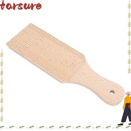 TARSURE 3PCS  Making Tool, Easy Clean Ridged Surface Gnocchi Board, Durable Paddle Shape Beech Wood 