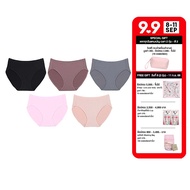 Wacoal Panty กางเกงในรูปทรง BIKINI แบบเรียบ 1 เซ็ท 5 ชิ้น (ดำ BL/ เบจ BE/ ชมพู CP/ น้ำตาล BT/ เทา GY