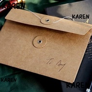 KARENGOODS 10 PCS Envelope Pockets String Closure Mail Brown
