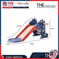 THE Dinosaur Slide With Basketball Frame Kids Playground Indoor Outdoor Safety Slide Playground