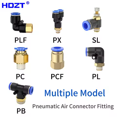Pneumatic Push-in Fitting PC PCF PL PLF SL PB PX PD PH BSPT 1/8 1/4 3/8 1/2 4mm 6mm 8mm 10mm Air Com