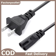 FCMY EU Power Cable 2pin IEC320 C7 US Power Extension Cord For Dell Laptop Charger Canon Epson Print