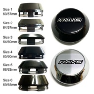 4pcs 60/64/65/68/69MM RAYS LOGO Outsize Car Automobile Wheel Center Cap Hub Cap Center Cover Sports 