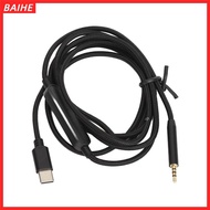 BAIHE 2.5mm to Type C Cable, With Mic 4.9ft / 1.5m 2.5mm to USB C Sound Cord, Lossless Noiseless Bra