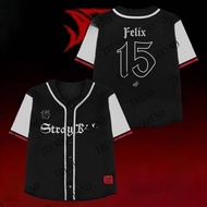 KPOP DominATE Tour Merch FELIX BANGCHAN CHANGBIN HYUNJIN SEGMIN LEE Know Same Style Baseball Shirt S