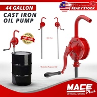 44GAL Cast Iron Oil Pump Medium Duty Rotary Drum Pump Self Priming Oil Diesel Fuel Barrel Tank Sucti