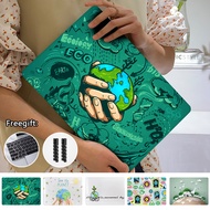 Green Earth Print Case with Keyboard Cover for M2 Macbook Pro13 14 16inch A2779 A2780 A2338 Air15 13
