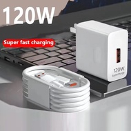 Sạc nhanh 120W Củ sạc + Cáp sạc nhanh USB to Type C cho Huawei Xiaomi Samsung Oppo Vivo