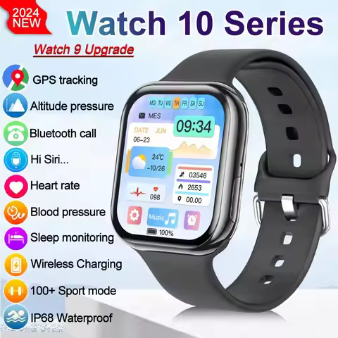 2025 New Original For Apple Watch 10 Smart Watch Men Body Temperature Bluetooth Call NFC GPS Sports 