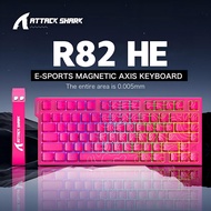 Attack Shark R82He Wired Magnetic Keyboard 8Khz 75 Percent Rgb Pbt for Gaming