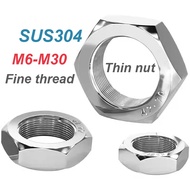 [XM] 304 Stainless Steel Fine Thread Hex Thin Nut M6-M30 Fine Thread Hex Thin Nut