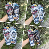 THAILAND LAO FLIPBOARD HD 3D PRINTED PATTERNS HIGH QUALITY RUBBER SOLES SLIMClear (3D WHITE STRAPS)