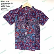 Atasan Batik Wanita/Blouse Batik Ungu Vneck Thrift/Preloved