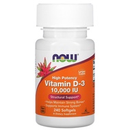 NOW Foods, Vitamin D-3, 250 mcg (10,000 IU), 120 / 240 Softgels