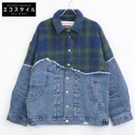 แจ็คเก็ตยีนส์ทรงทรักเกอร์สีคราม/เขียว Anderson Bell x LEVIS ไซส์ M