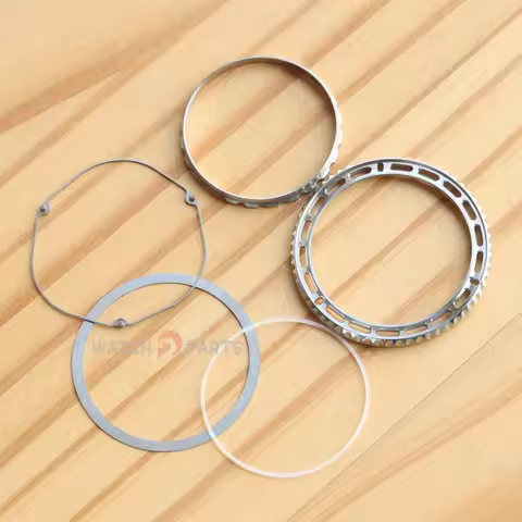 Fluted Bezel+Rubber Bezel Gasket+Click Spring+Tension Spring+Retaining Bezel for Rolex GMT-Master II