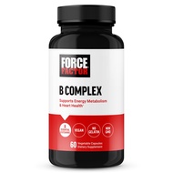 FORCE FACTOR Vitamin B Complex to Support Energy, Vitality, and Heart Health, Includes Vitamin B1, V