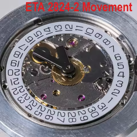 NEW ETA 2824-2 Automatic Mechanical Movement ST2130 Mod Replacement PT5000 Mechanism Silver Movement