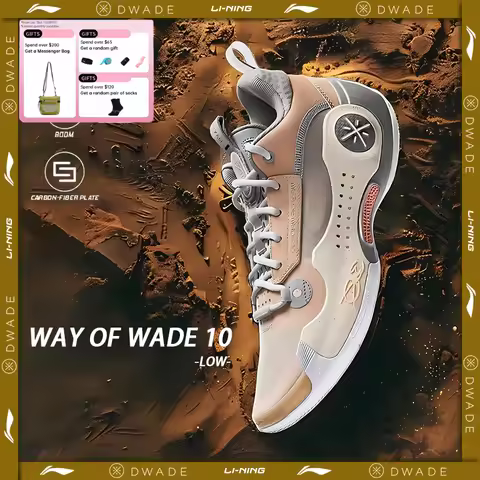 Li-Ning Men's WAY OF WADE 10 LOW Professional Basketball Shoes Carbon Plate Cushion Support LiNing W