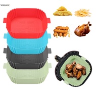 16.5cm Reusable Air Fryers Oven Baking Tray Fried Chicken Basket Mat Silicone Pot Square Replacemen Grill Pan Accessories