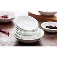 Ceramic Soy Sauce Restaurant Dinnerware Small Dipping White Soy Sauce Dish Tray Plate Tableware Porc