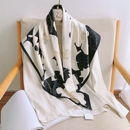 【Ready to stock 】Aibins 35.4inch Twill Imitation Silk Square Scarf 90x90cm LUCY Printed Women Lady S
