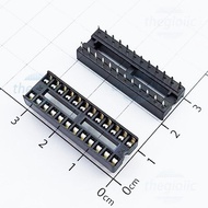 [20 Pieces]- IC Base 24 Pins Square Narrow Two Rows 2.54mm 1A 60VAC Smart Components