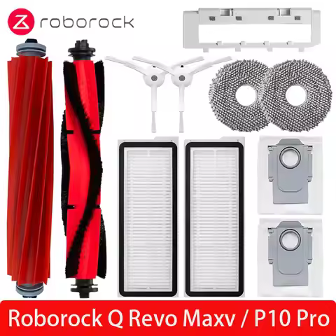 Roborock Q Revo Maxv / Roborock P10 Pro Robot Vacuums Main Side Brush Filter Mop Cloths Dust Bag Par