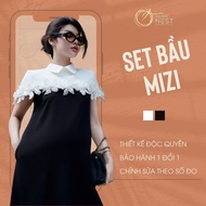 Beautiful Maternity Set Retail Maternity Gown and Beautiful Long 2-Strap Plain Gown in Black and Whi