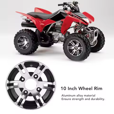 10 Inch ATV Rim 10 Inch ATV Wheel Rim High Strength ATV Aluminum Alloy Rim for Go Karts Cart Cart Wh