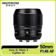 Brightin Star AF 50mm F1.4 APS-C Mirrorless Digital Camera Lens for Sony E ZVE10 A6400 A7 III IV Fuj