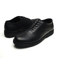 Kenzios Men's Formal Shoes Genuine Leather Oxford 02 Full Black
