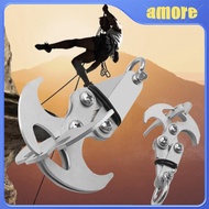 amo Stainless Steel Grappling Hook Folding Climbing Claw for Outdoor Activities