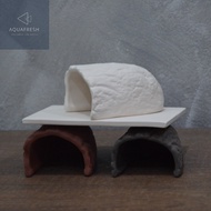 [ChillSpot] Stone Cave 1 Ceramic snake House For corn Reptile Hide Box Tortoise​Gecko Centipede​ Spi