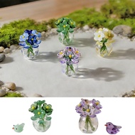 stay Crystal Glass Flower Collectibles Crystal Forget Me Not Flower Figurines