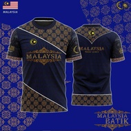 MALAYSIA BATIK - TANAH AIRKU BATIK MERDEKA DESIGN 3D FREE CUSTOM O NECK MEN T-SHIRT