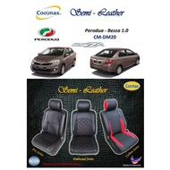 Coolmax - Semi Leather : Perodua Bezza - 1.0  ( Car Seat Cover full-set / Sarung Kusyen Kereta yg pe