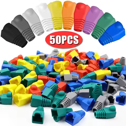 1-50Pcs RJ45 Ethernet Cable Connector Boots Cover CAT5 CAT5E CAT6 CAT6E Ethernet Network Lan Cable P