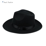 HuaX Men Retro Fedora Hat Casual Wide Brim Breathable Quick-Drying Sunshade Panama Jazz Hat