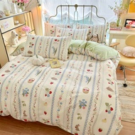 Dansunreve ปลอกผ้านวม 6 ฟุต 5 ฟุต 3 ฟุต ปลอกผ้านวม คอตตอน 100% รูปแบบการ์ตูน ดอกไม้ กระต่าย หมี 1000