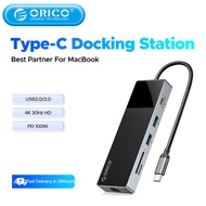 ยูเอสบีโอริโกฮับ C 4K 30Hz ชนิด C ถึง HDMI-เข้ากันได้กับ RJ45 VGA USB3.0 PD 100W อะแดปเตอร์แยก SD สำ