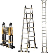 A Frame Telescoping Ladder Foldable Multi-purpose Aluminium Extension Loft Ladder Telescopic Ladders(Size:18.7ft/5.7m) Comfortable anniversary