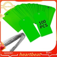 [Hot-Sale] 100 Pieces 4 3/4Inch X 2 3/8Inch Plastic Shipping Tags with Wires Blank Labeling Tags Wat