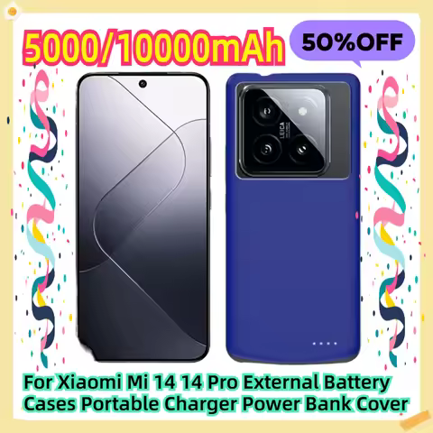 For Xiaomi Mi 14 14 Pro External Battery Cases Portable Charger Power Bank Cover 10000mAh